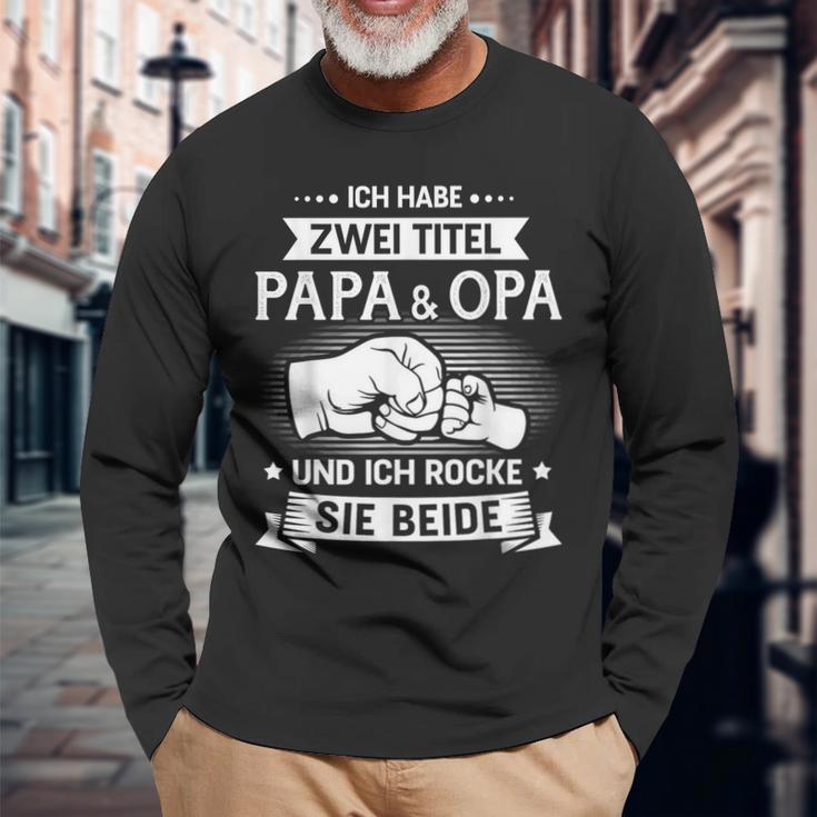 Papa Und Opa Rock Fäuste Langarmshirts Geschenke für alte Männer