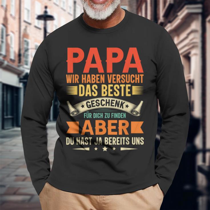 With Papa Wir Habenersucht Das Perfekte Papa Undater Motif Langarmshirts Geschenke für alte Männer