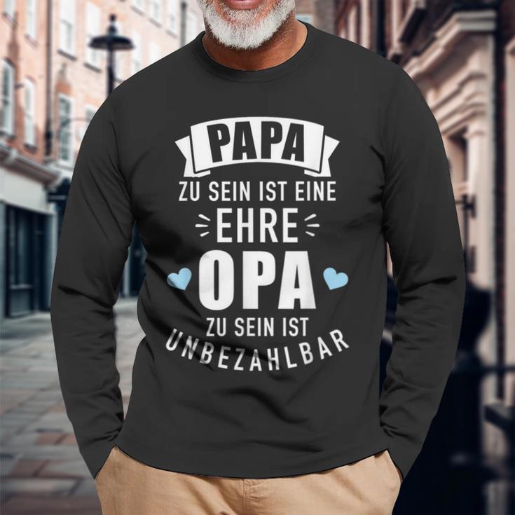 Papa Zu Sein Ist Eine Ehre Opa Zu Sein Priceless S Langarmshirts Geschenke für alte Männer