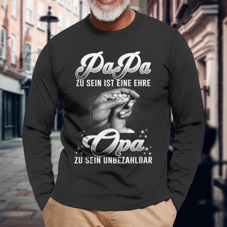 Papa Zu Sein Ist Eine Ehre Opa Zu Sein Ist Unzahlbar Langarmshirts Geschenke für alte Männer