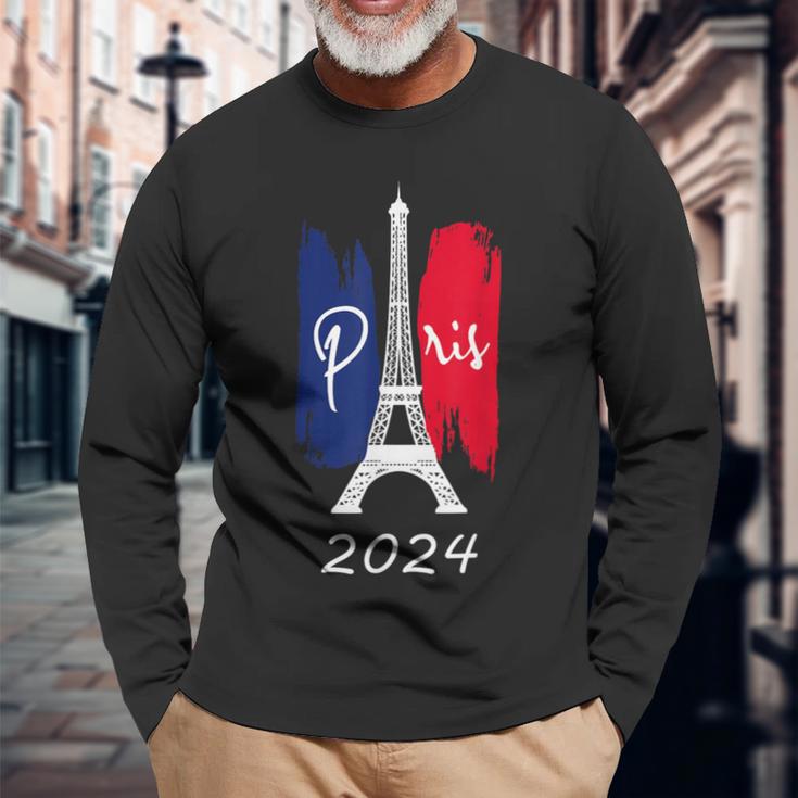 Paris France 2024 Langarmshirts Geschenke für alte Männer