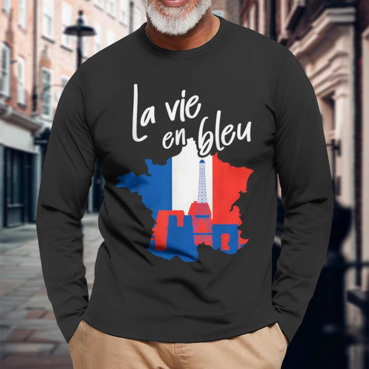 Paris French French France French S Langarmshirts Geschenke für alte Männer