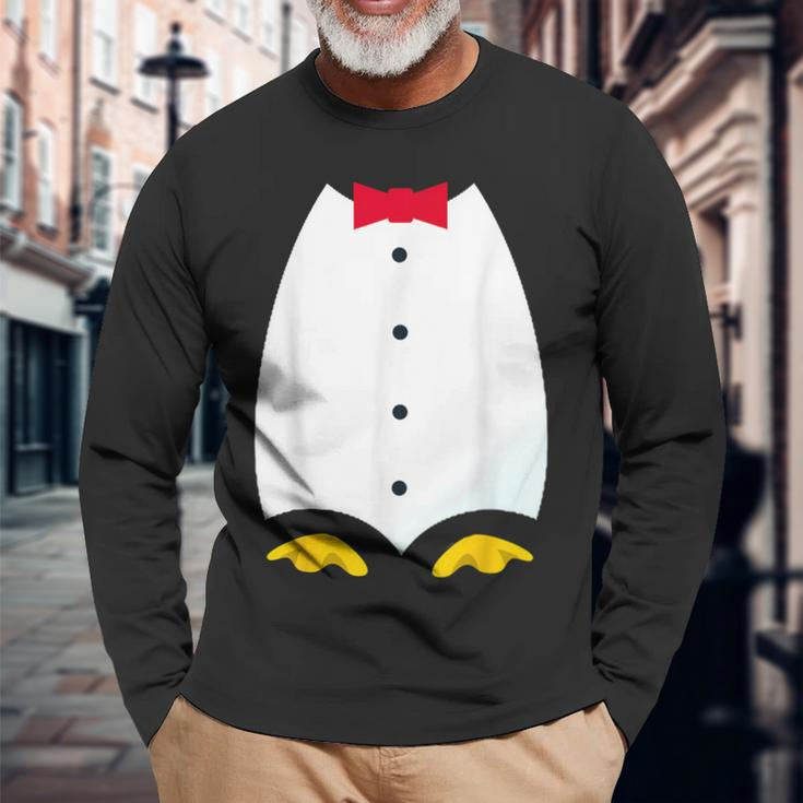 Penguin Tuxedo CostumeLong Sleeve T-Shirt Gifts for Old Men