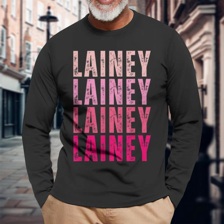 Personalized Name Lainey I Love Lainey Vintage Long Sleeve T-Shirt Gifts for Old Men