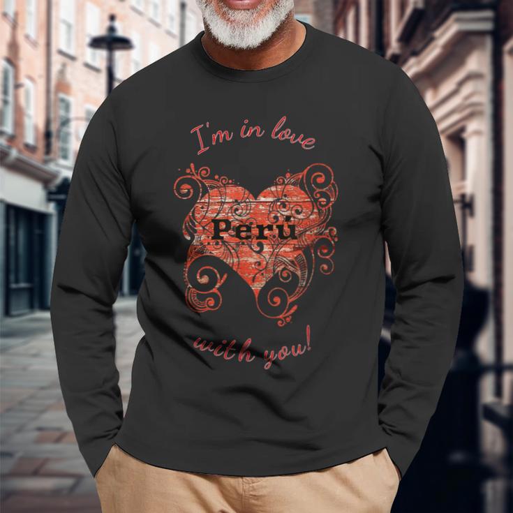 Peruvian Polo Peruano Amo A Peru Long Sleeve T-Shirt Gifts for Old Men