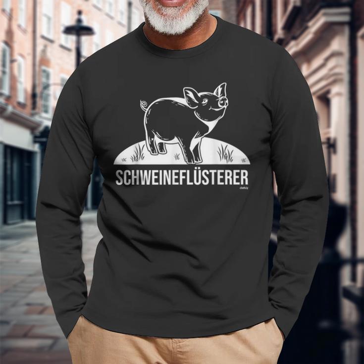 Pig Whisper Pig Farmer Langarmshirts Geschenke für alte Männer