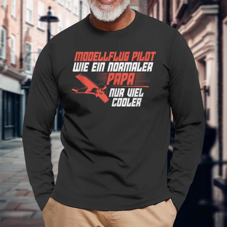 Pilot Papa Modellflug Modellfliegen Langarmshirts Geschenke für alte Männer