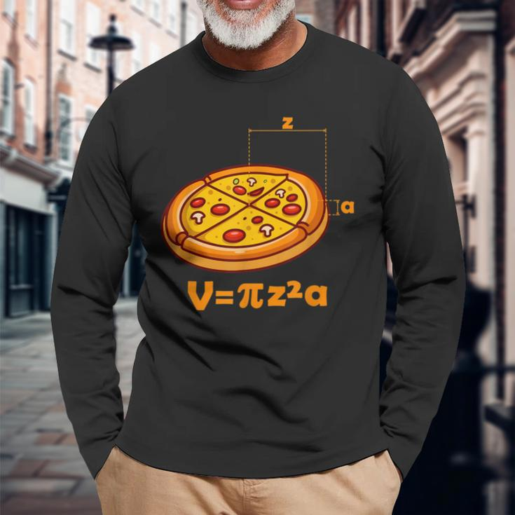 Pizza Nerd Geek Mathematik Witz Naturwissenschaft Formula Langarmshirts Geschenke für alte Männer