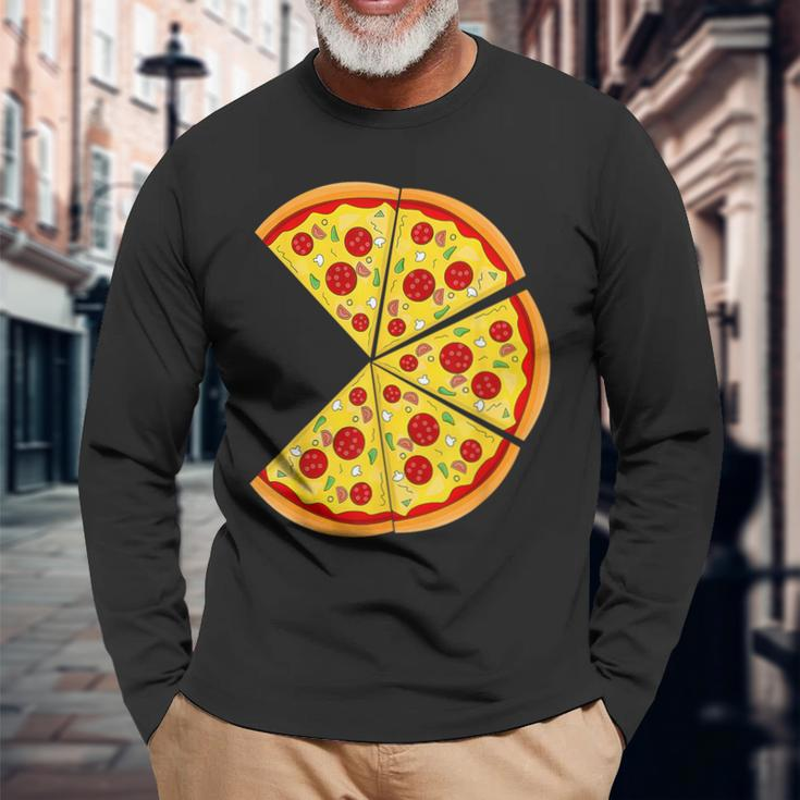 Pizza Pie & Slice Dad And Son Matching Pizza Father's Day Long Sleeve T-Shirt Gifts for Old Men