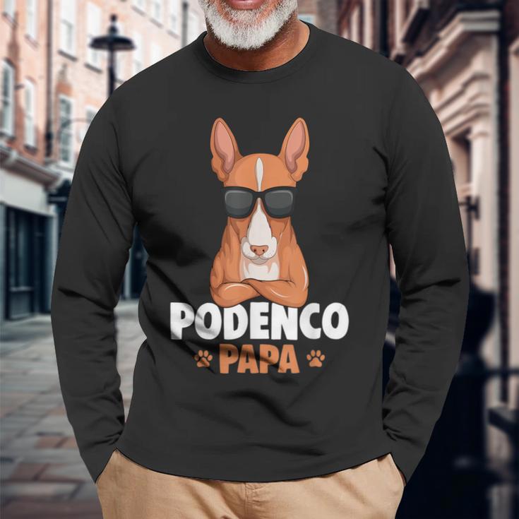 Podenco Dog Papa Podenco Ibicenco Langarmshirts Geschenke für alte Männer