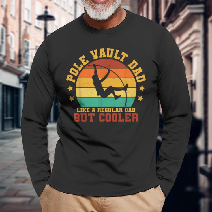 Pole Vault Dad Retro Father Track And Field Vintage Long Sleeve T-Shirt Gifts for Old Men