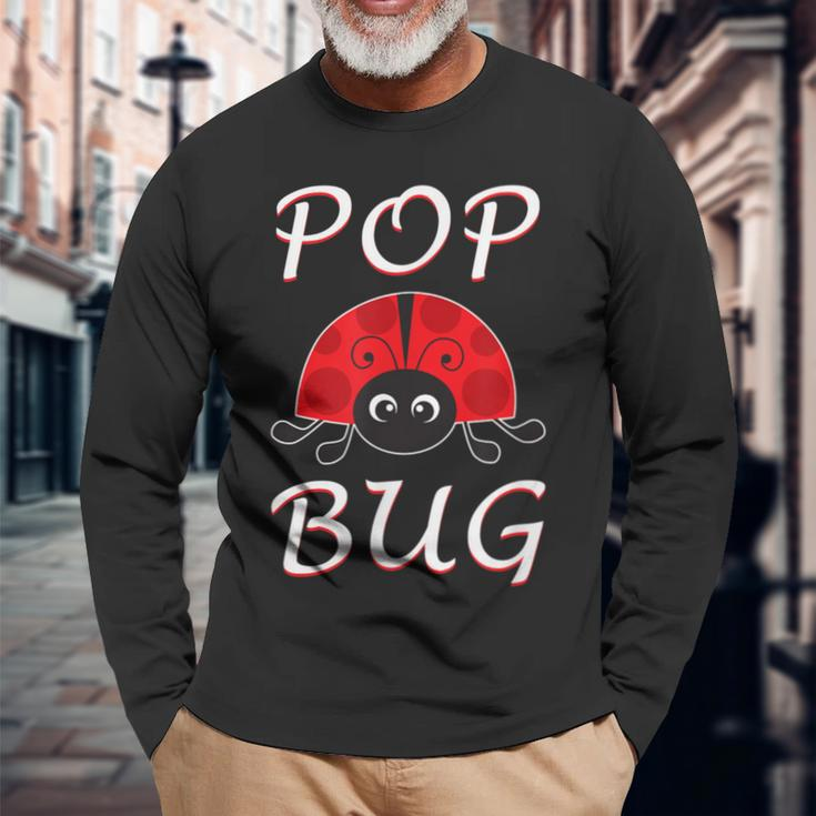 Pop Bug Ladybug Dad Or Grandpa Long Sleeve T-Shirt Gifts for Old Men