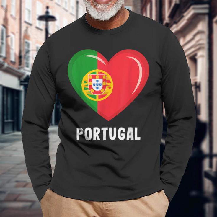 Portugal Flag Jersey Portuguese Langarmshirts Geschenke für alte Männer