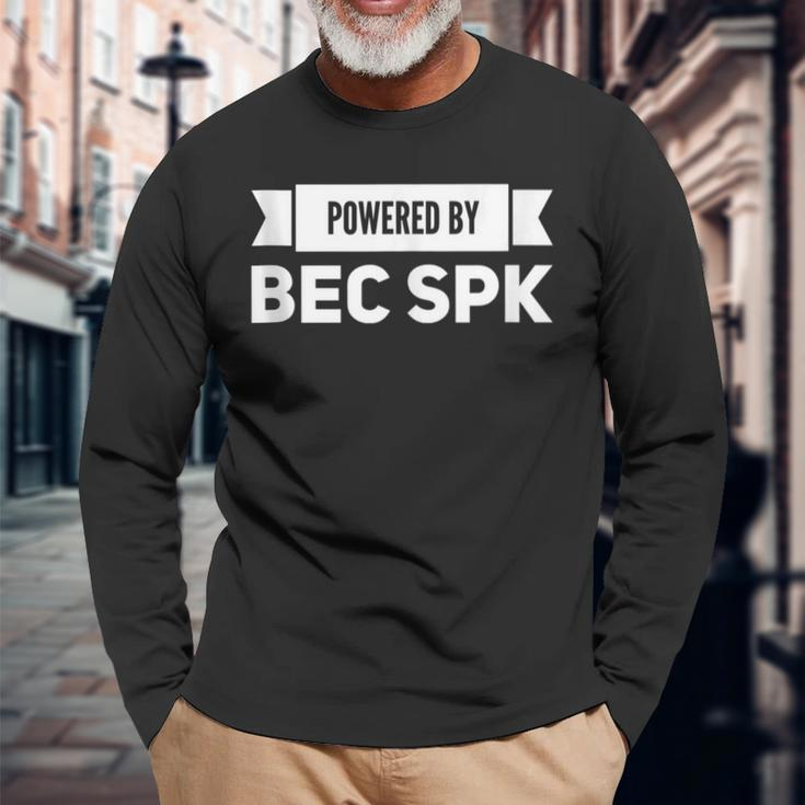 Powered By Bacon Egg And Cheese Salt Pepper Ketchup Long Sleeve T-Shirt Gifts for Old Men
