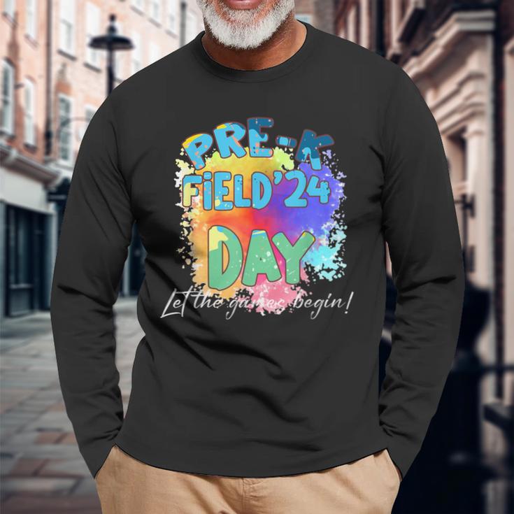 Pre-K School Field Day Trip 2024 Let The Games Begin Long Sleeve T-Shirt Gifts for Old Men