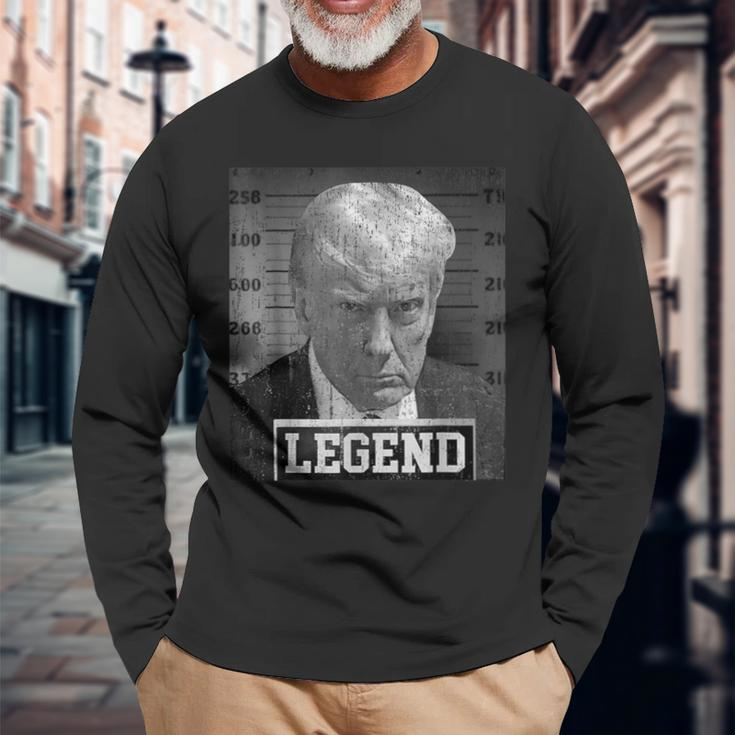President Donald Trump Hot 2024 Not Guilty Supporter Long Sleeve T-Shirt Gifts for Old Men