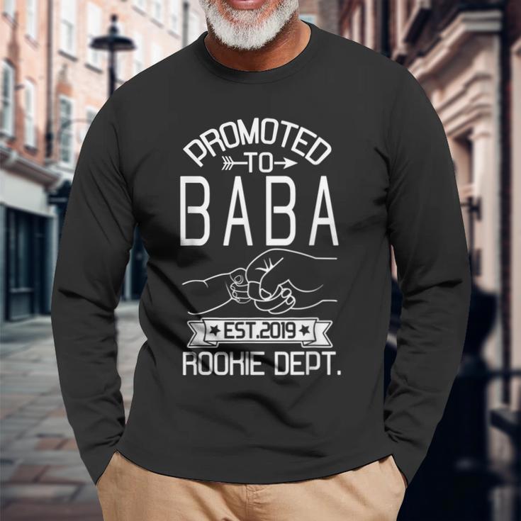 Promoted To Baba Albanian Dad Rookie 2019 Long Sleeve T-Shirt Gifts for Old Men