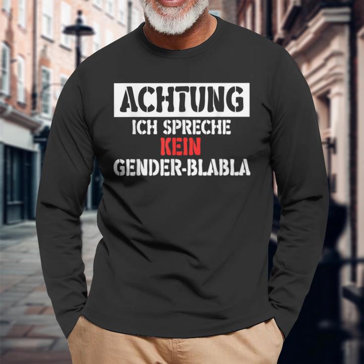 Protest Gendern No Dank Langarmshirts Geschenke für alte Männer