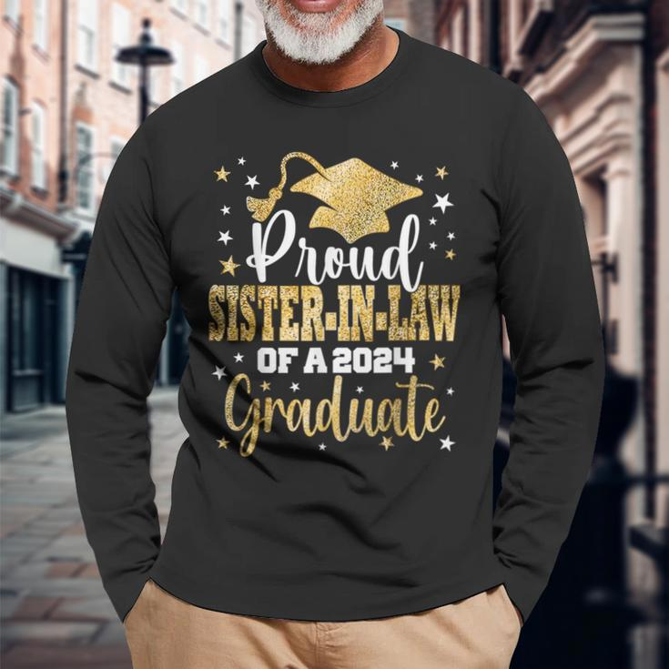 Proud Sister-In-Law Of A 2024 Graduate Class Graduation Long Sleeve T-Shirt Gifts for Old Men