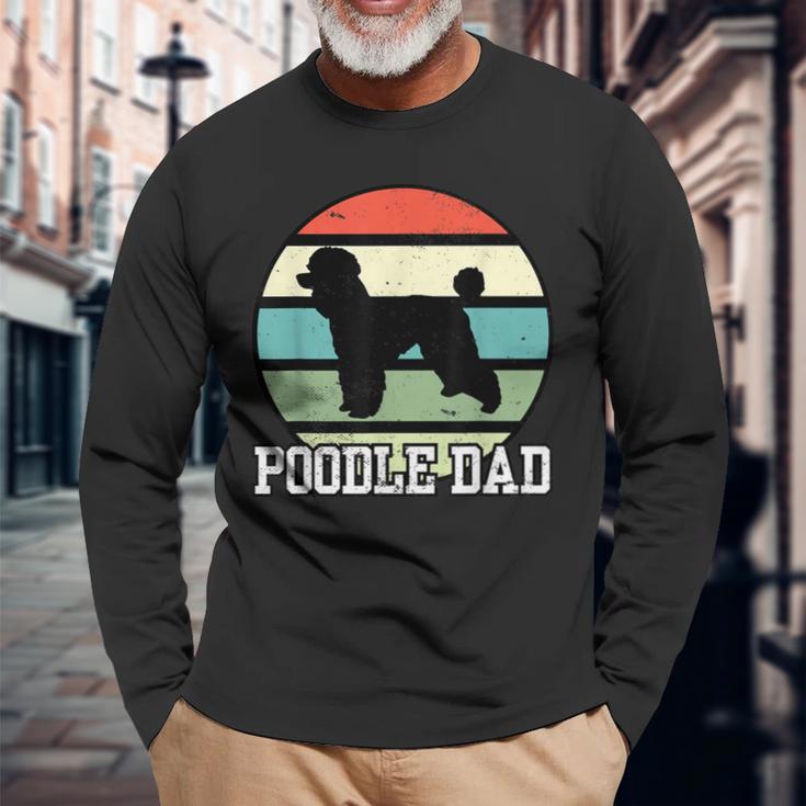 Pudel Papa I Retro Pudel Langarmshirts Geschenke für alte Männer