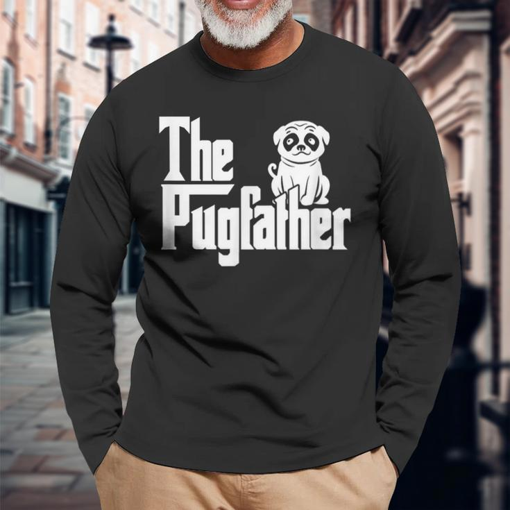 The Pugfather Pug Dad Dog Father Father's Day Kawaii Long Sleeve T-Shirt Gifts for Old Men