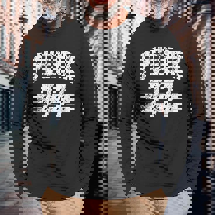 Punk 77 1977 Punk Rock Camiseta de manga larga Regalos para ancianos