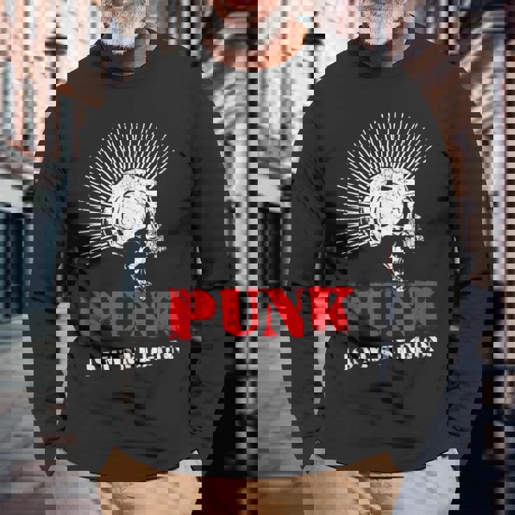 Punk Is My Religion I Punker & Anarchy Para Punk Rock Camiseta de manga larga Regalos para ancianos