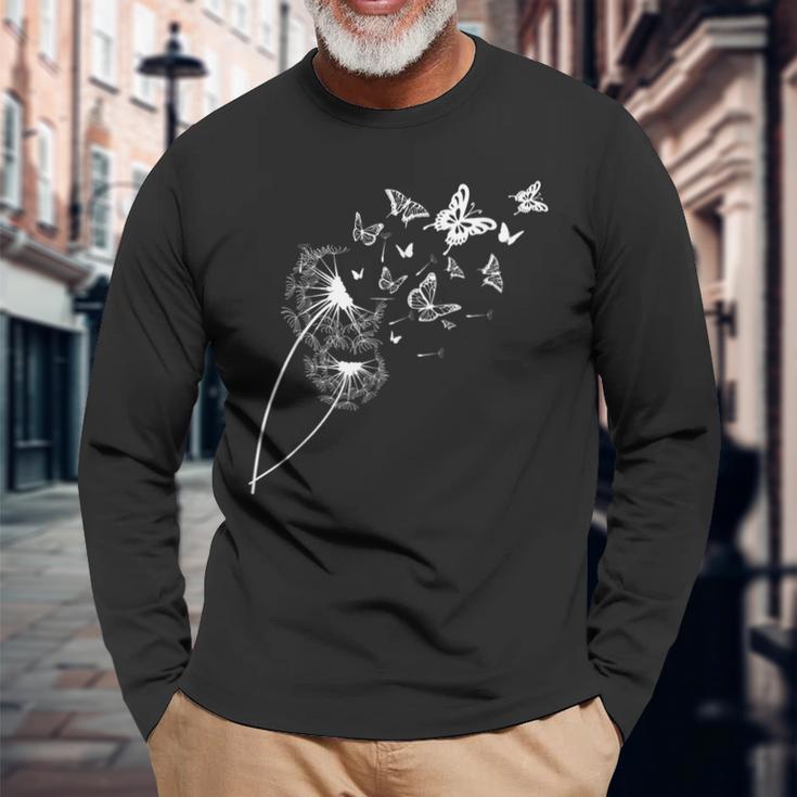 Pusteblume Butterblume Im Garten Damen Langarmshirts Geschenke für alte Männer