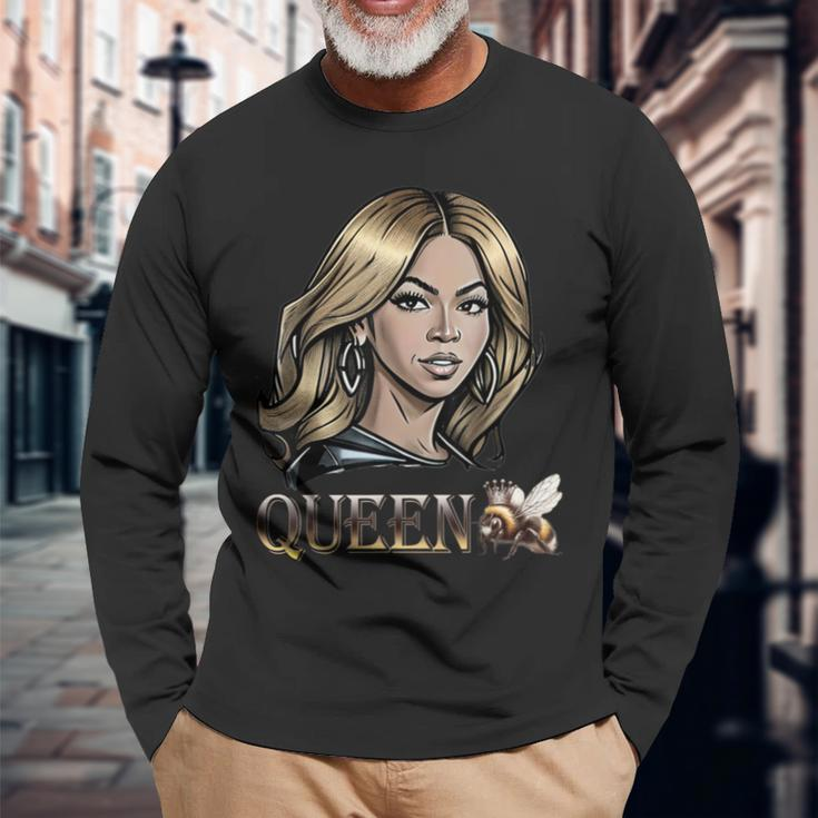 Queen B Honey Bee Bumble B Long Sleeve T-Shirt Gifts for Old Men