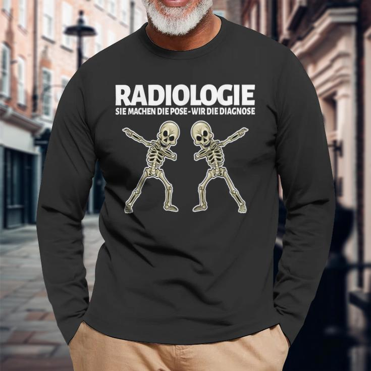 Radiologie Die Machen Die Pose Wir Die Diagnosis Wir Die Diagnosis Radio Langarmshirts Geschenke für alte Männer