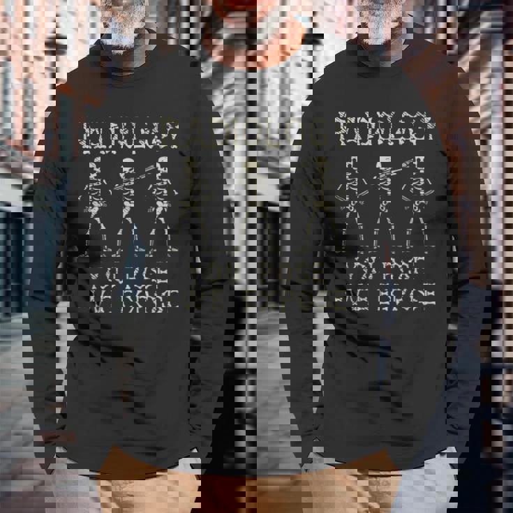 Radiologist Dabbing Skeleton X-Ray Radiology Langarmshirts Geschenke für alte Männer