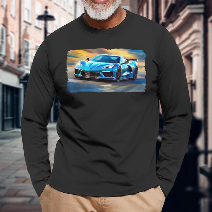 Rapid Blue C8 In A Blur Long Sleeve T-Shirt Gifts for Old Men
