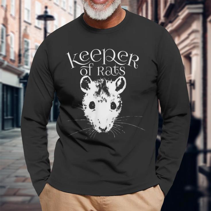 Ratty Moms Dads Keeper Of Rats Pet Mice Animal Lovers Rescue Long Sleeve T-Shirt Gifts for Old Men