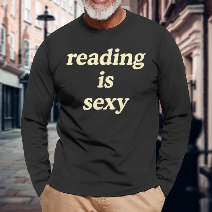 Reading Is Sexy Y2k Long Sleeve T-Shirt Gifts for Old Men