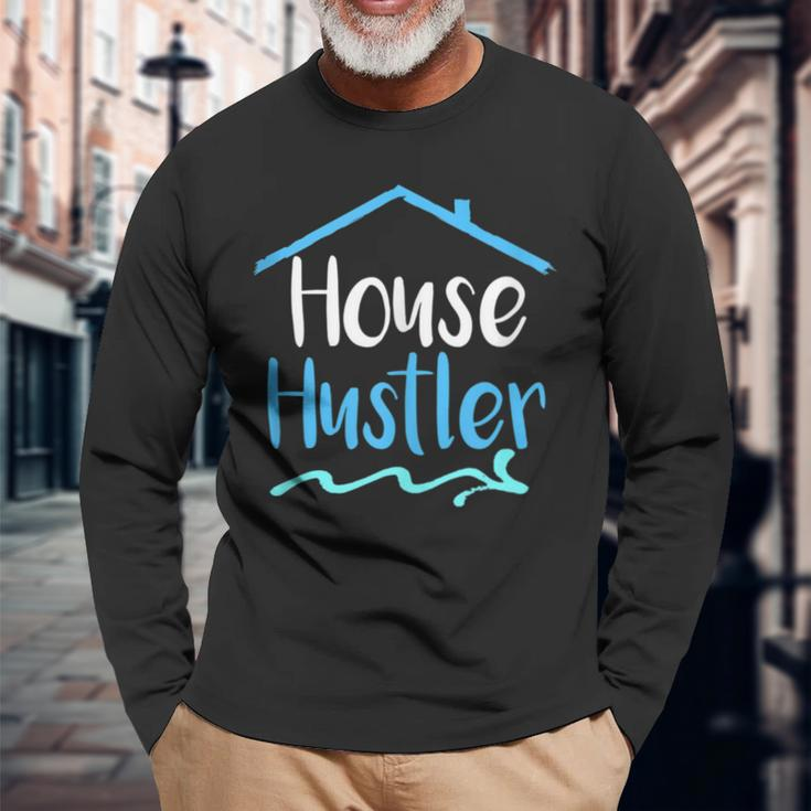 Realtor Real Estate Agent Advertising House Hustler Long Sleeve T-Shirt Gifts for Old Men