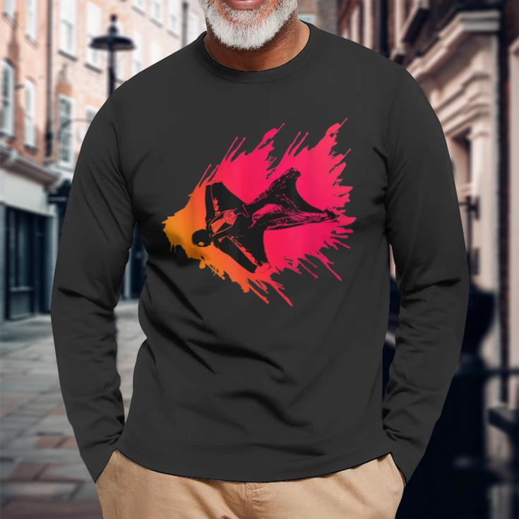 Red Flying For Wingsuit Lovers Long Sleeve T-Shirt Gifts for Old Men