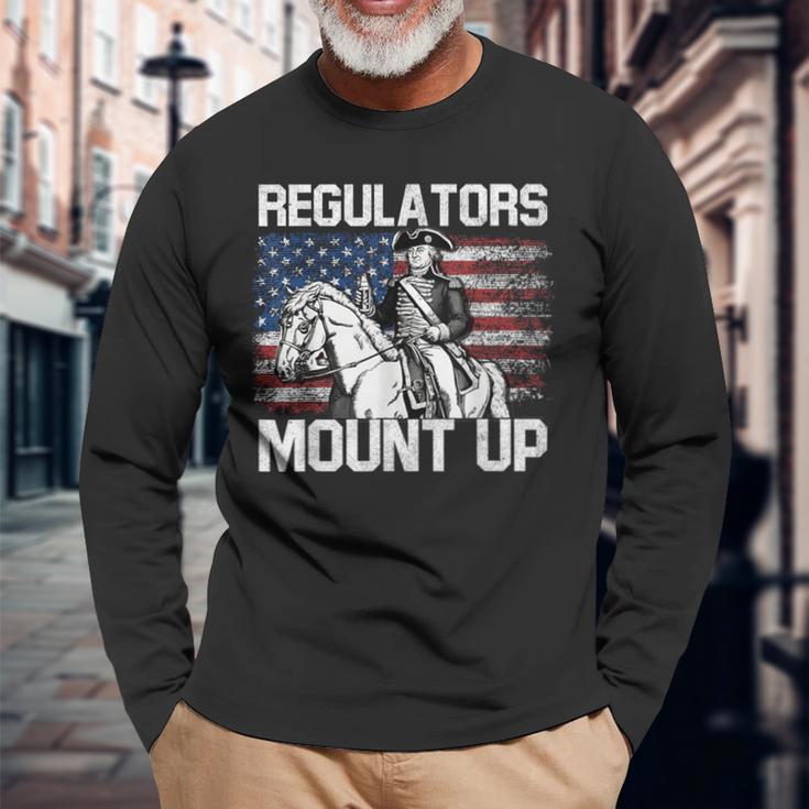 Regulators Mount Up 4Th Of July Independent Day Long Sleeve T-Shirt Gifts for Old Men