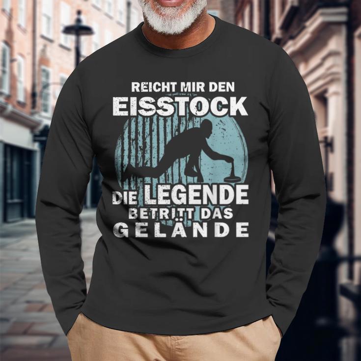 Reicht Mir Den Eisstock Protection Langarmshirts Geschenke für alte Männer