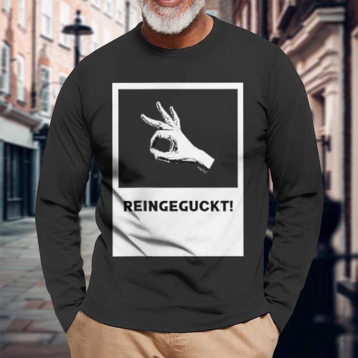 Reingeguckt Hand Finger Circle Langarmshirts Geschenke für alte Männer