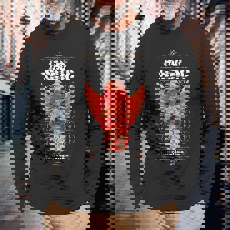 My Religion Música Rave Hard Techno Raver Techno Oscuro Camiseta Camiseta de manga larga Regalos para ancianos