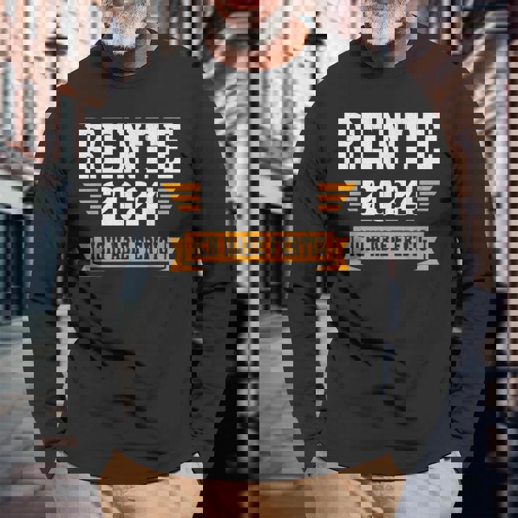 Rente 2024 Ich Habe Fertig Rentner Black Langarmshirts Geschenke für alte Männer