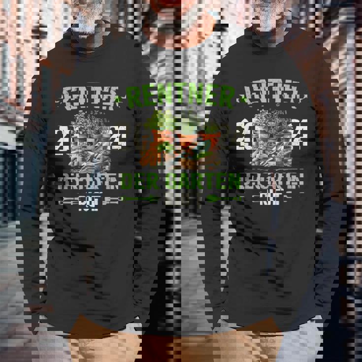 Rentner 2024 Der Garten Ruft Rente 2024 Langarmshirts Geschenke für alte Männer