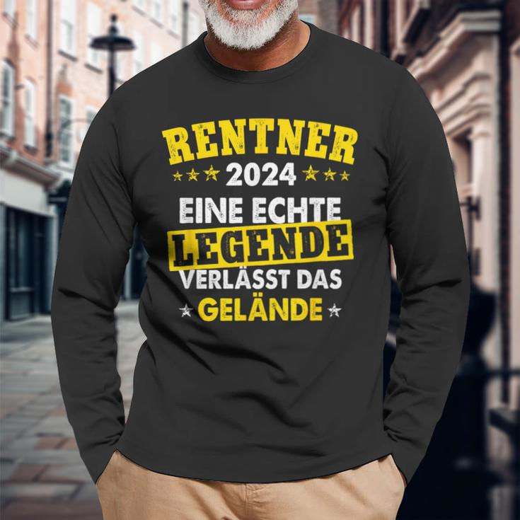 Rentner 2024 Eine Echte Legende Verlässt Das Gelände Langarmshirts Geschenke für alte Männer