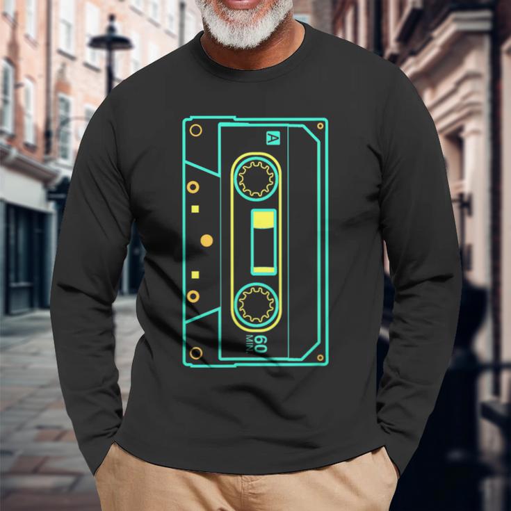 Retro Cassette 80S 90S Disco Party Langarmshirts Geschenke für alte Männer