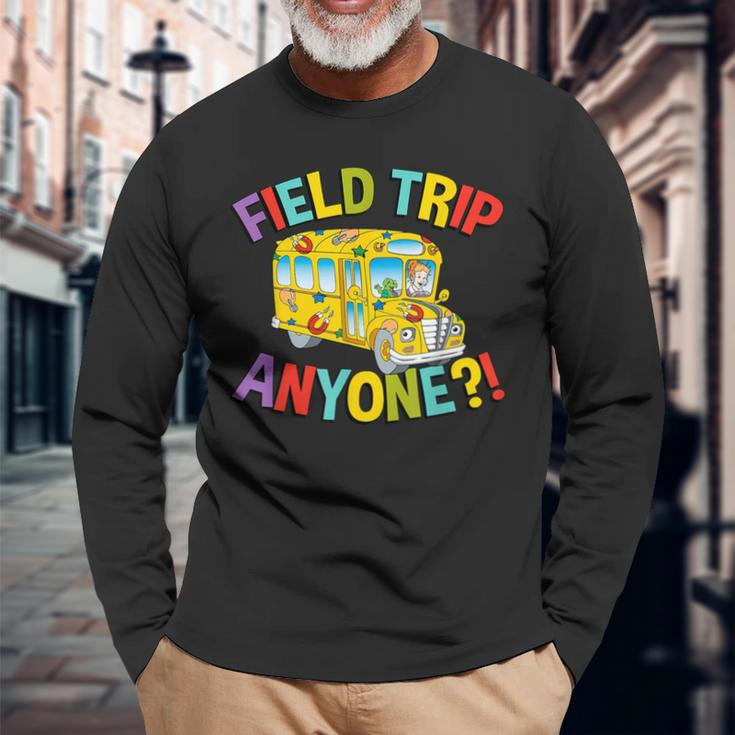 Retro Field Trip Anyone Magic School Bus Driver Long Sleeve T-Shirt Gifts for Old Men