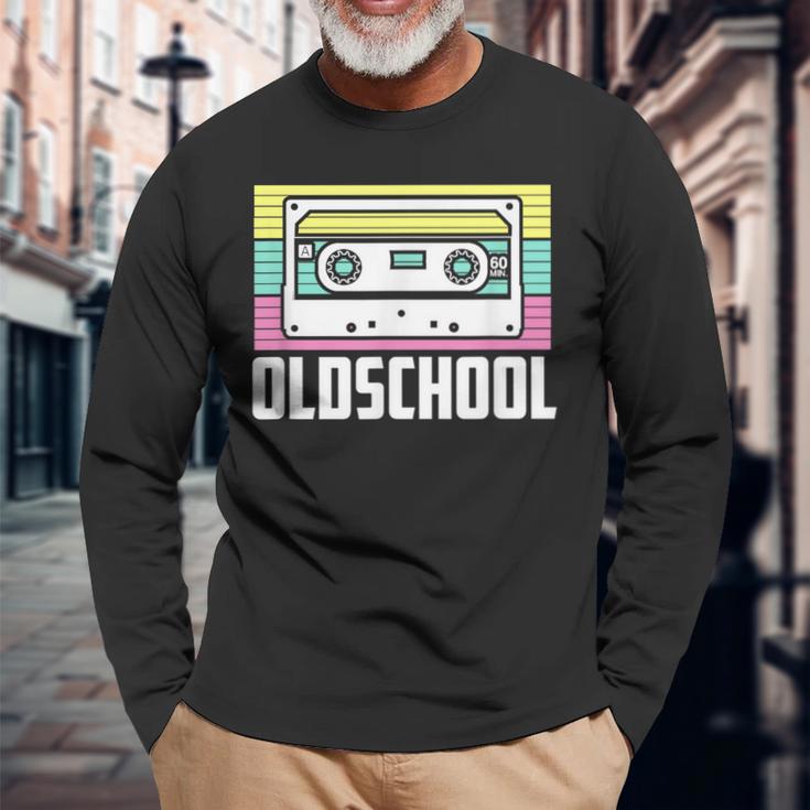 Retro Oldschool Cassette 80S 90S Langarmshirts Geschenke für alte Männer