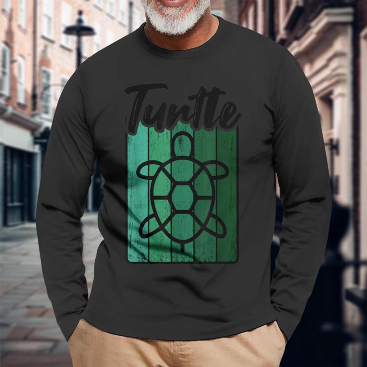 Retro Turtle Vintage Langarmshirts Geschenke für alte Männer