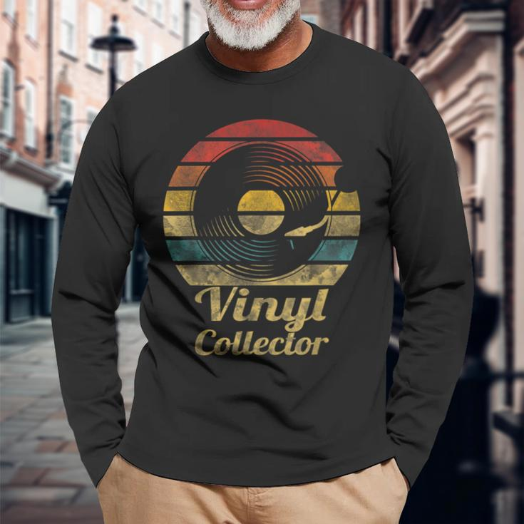 Retro Vinyl Collector Record Player Long Sleeve T-Shirt Gifts for Old Men