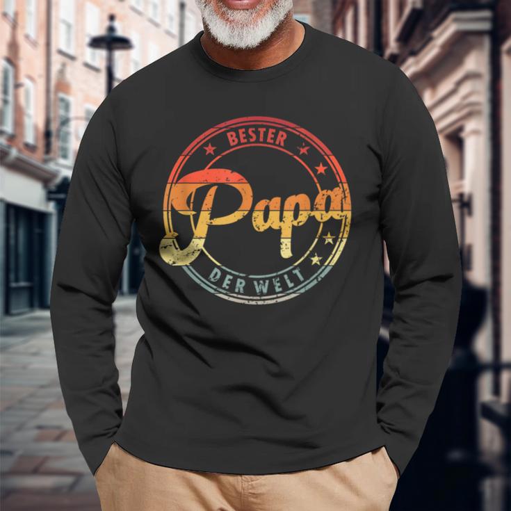 Retrointage Bester Papa Der Welt S Langarmshirts Geschenke für alte Männer