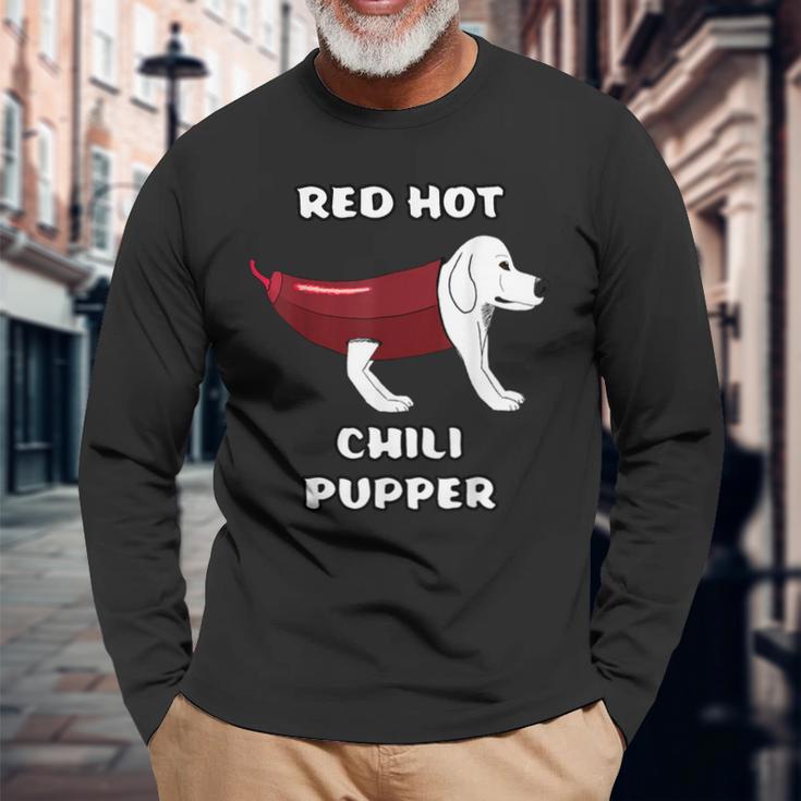 Rhcp Red Hot Chili Pupper Peppers Parody Puppy Doggy Puppies Long Sleeve T-Shirt Gifts for Old Men